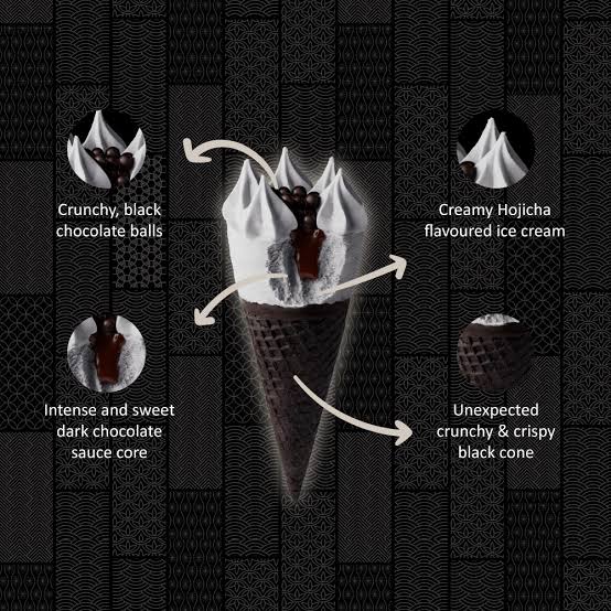 Walls Cornetto black houjicha