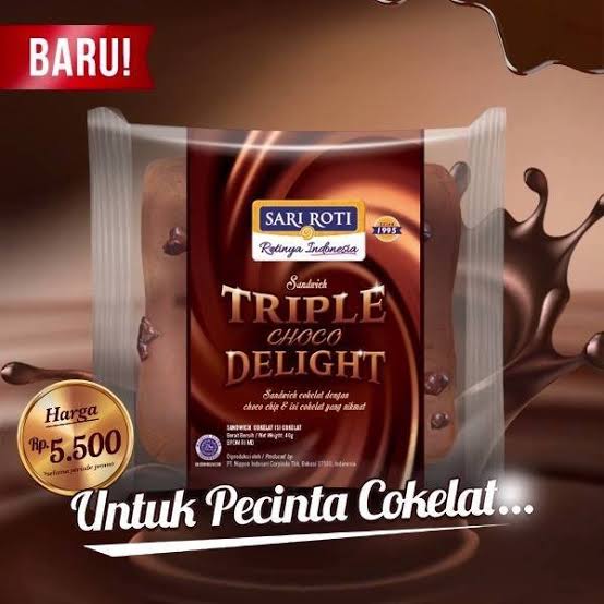 Sari Roti Triple Choco Delight