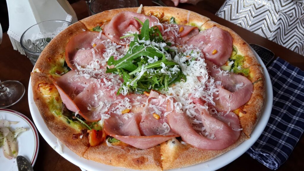White Ham And Truffle Oil Pizza by Le Quartier